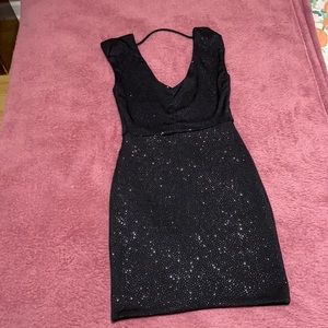Black mini dress